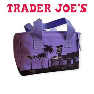Trader Joe's lavender mini insulated cooler bag lunch bag NWT HTF Rare